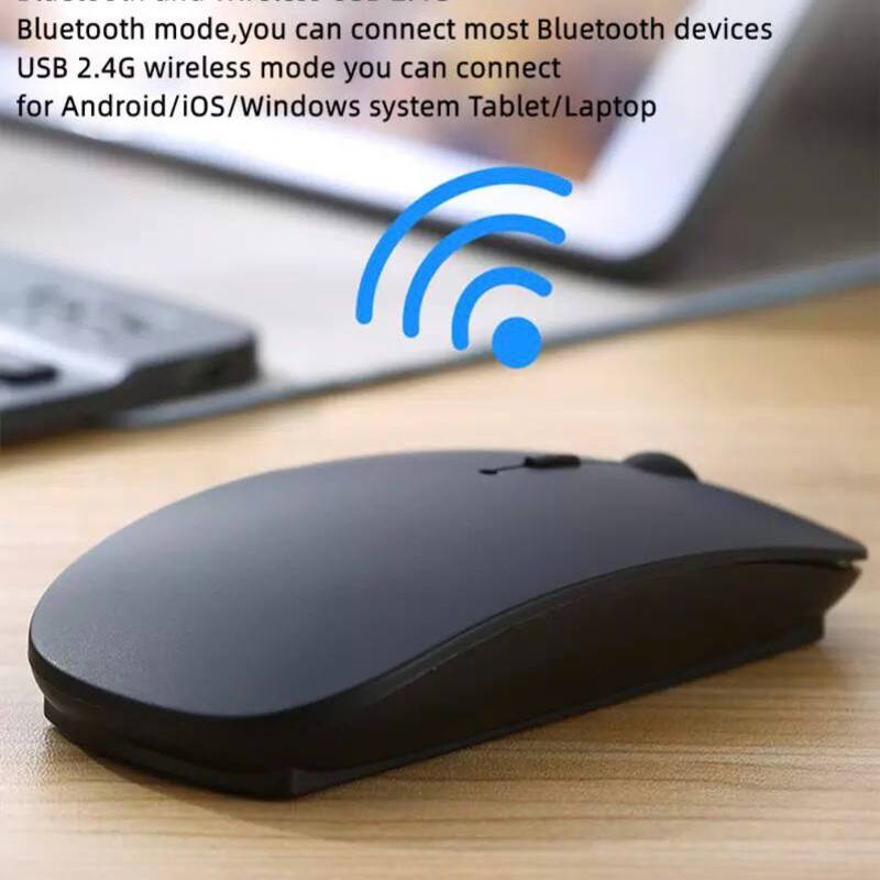 Souris Sans Fil Bluetooth, 2.4G USB Rechargeable Pour Tablette PC