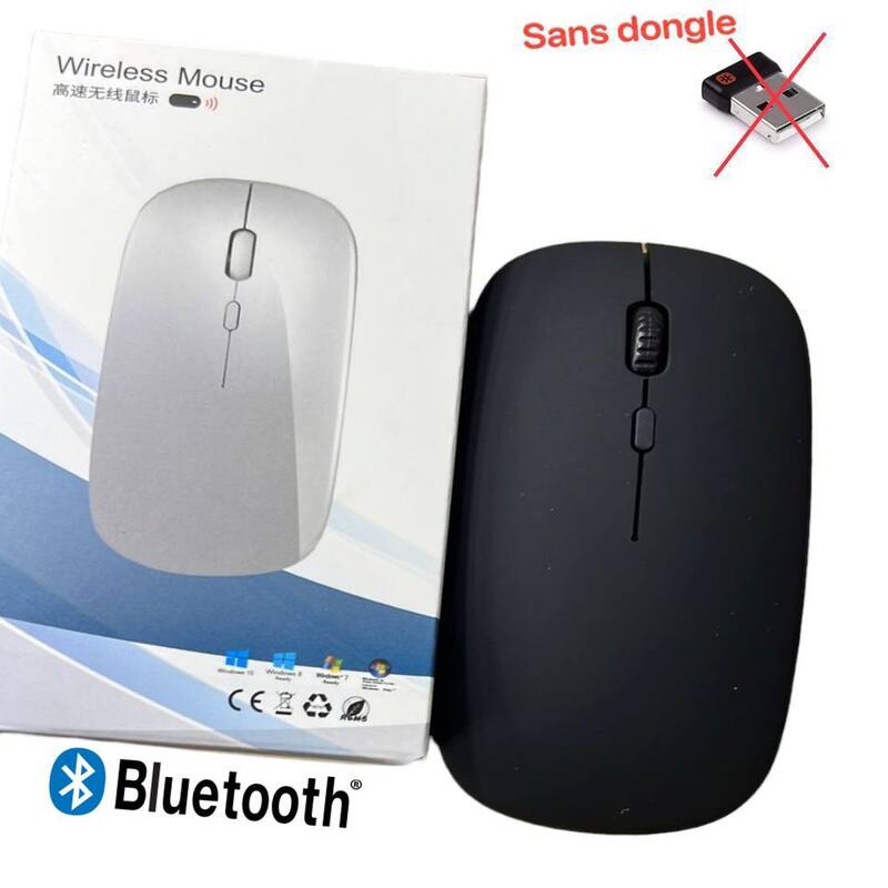 Souris Bluetooth sans fil, Rechargeable, USB, silencieuse, ergonomique,  pour ordinateur PC et Laptop, double Mode - AliExpress